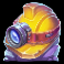 mine blown slot helmet with lamp symbol