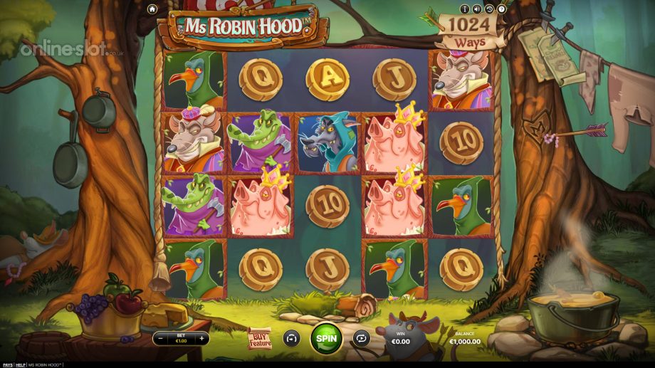 ms robin hood slot base game