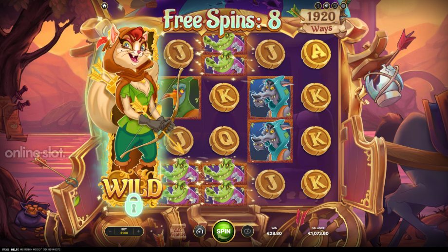 ms robin hood slot free spins