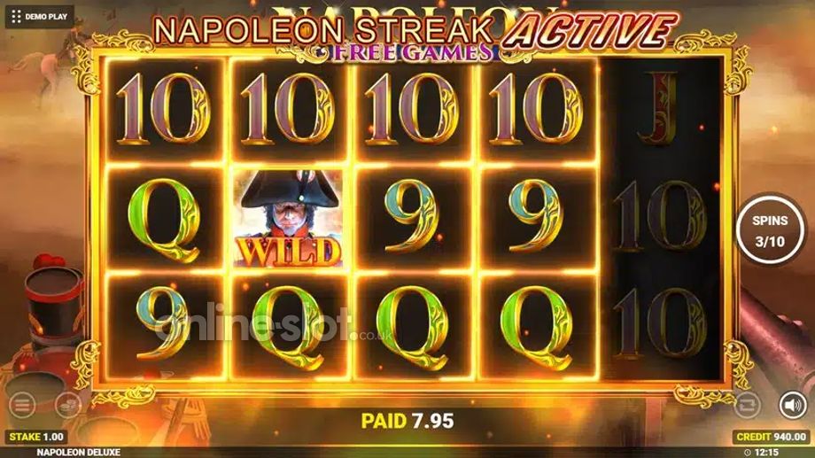 napoleon deluxe free spins slot