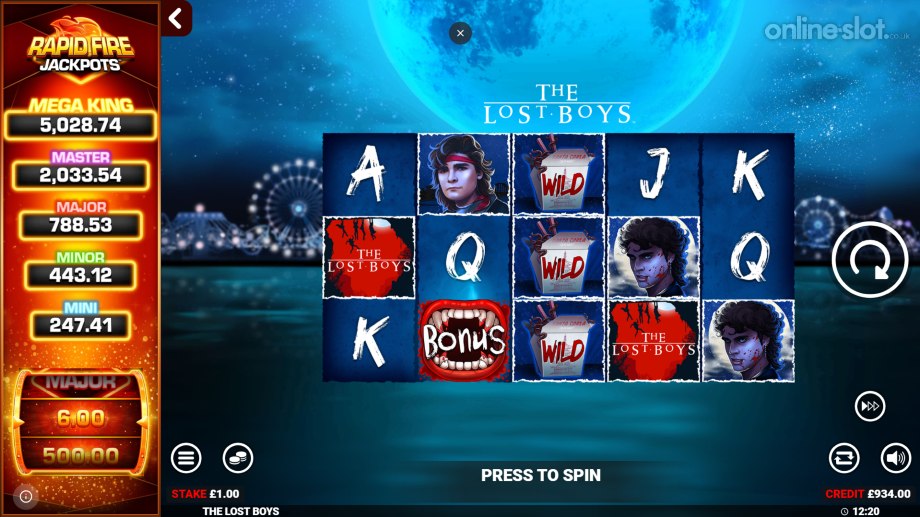 the lost boys slot base game