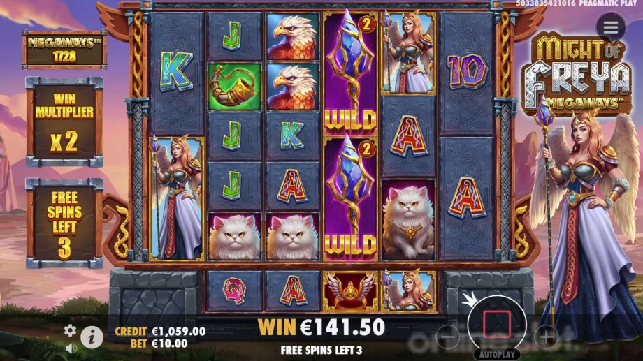 might of freya megaways slot free spins