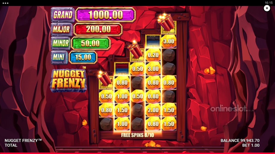 nugget frenzy slot free spins