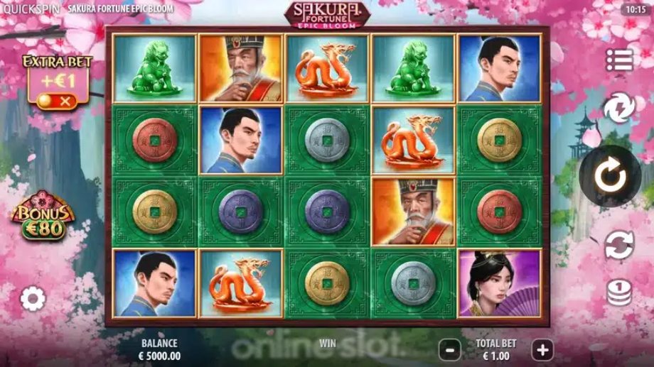 sakura fortune epic bloom slot base game