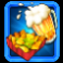 split happens slot beer mug symbol