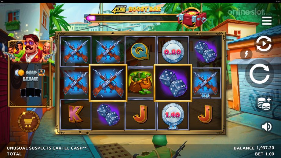 unusual suspects cartel cash slot base game