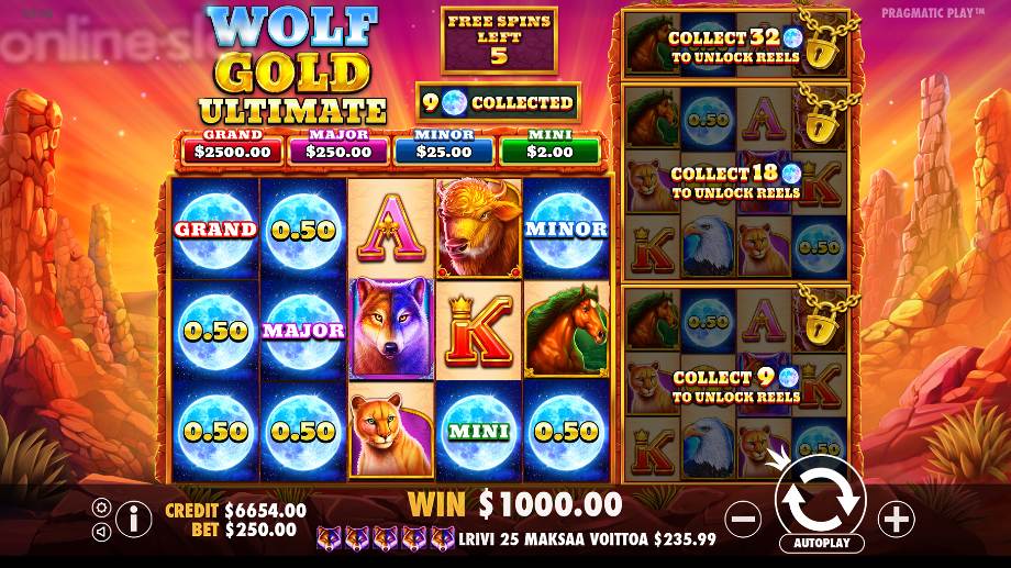 wolf gold ultimate slot free spins