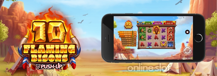 10 flaming bisons mobile slot