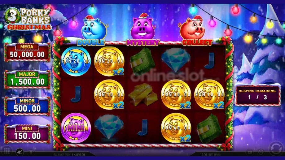 3 porky banks christmas free spins