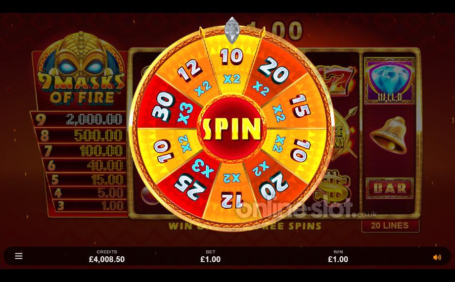 9 Masks of Fire slot FREESPINS