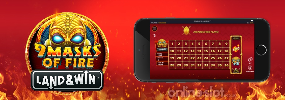 9 masks of fire land and win mobile slot
