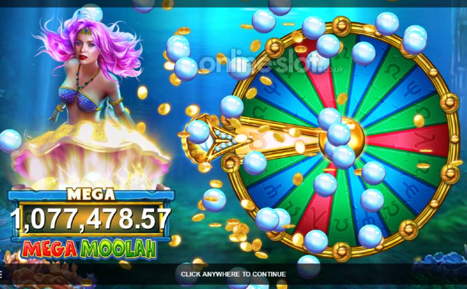 Atlantean Treasures Mega Moolah slot Progressive Wheel Feature