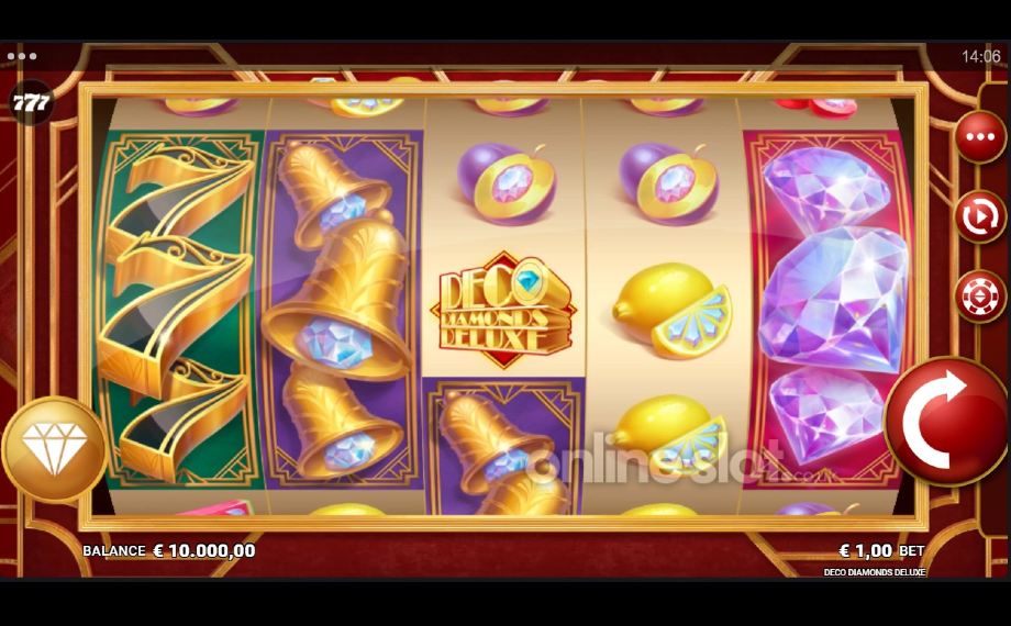 Deco Diamonds Deluxe Slot basegame