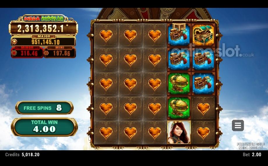 Fortunium Gold Mega Moolah slot Freespins