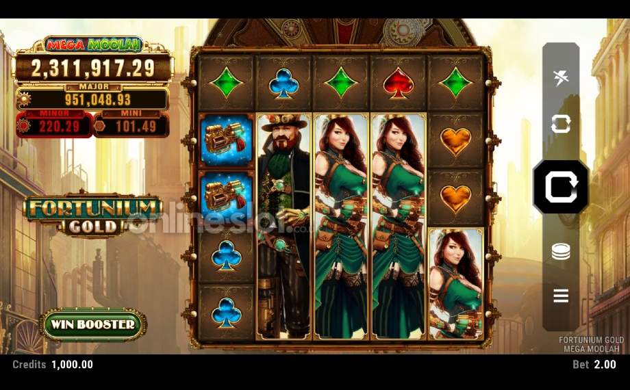 Fortunium Gold Mega Moolah slot base game