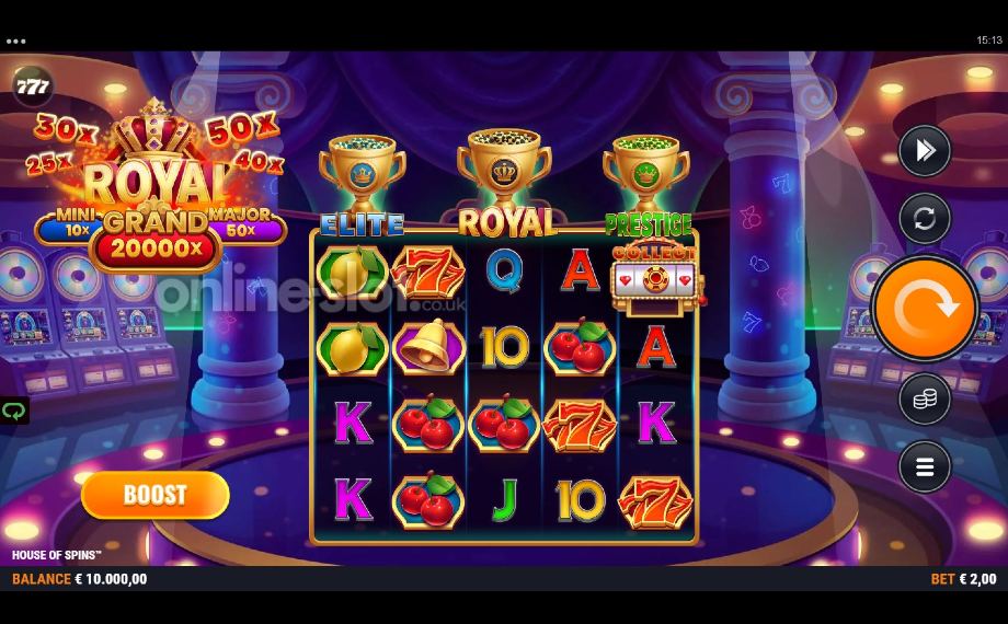House of spins slot basegame