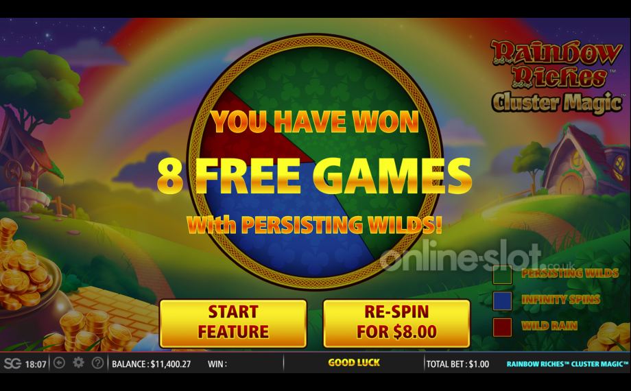 Rainbow Riches Cluster Magic slot Freegame