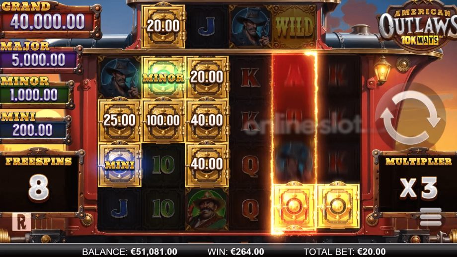 american outlaws 10k ways slot free spins