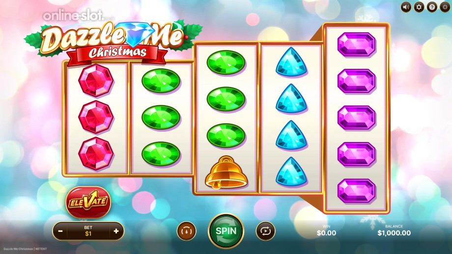 dazzle me christmas slot base game