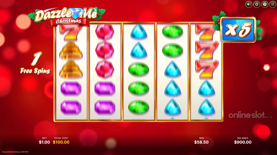 dazzle me christmas slot free spins