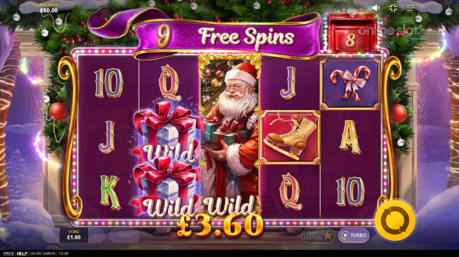 dear santa slot free spins