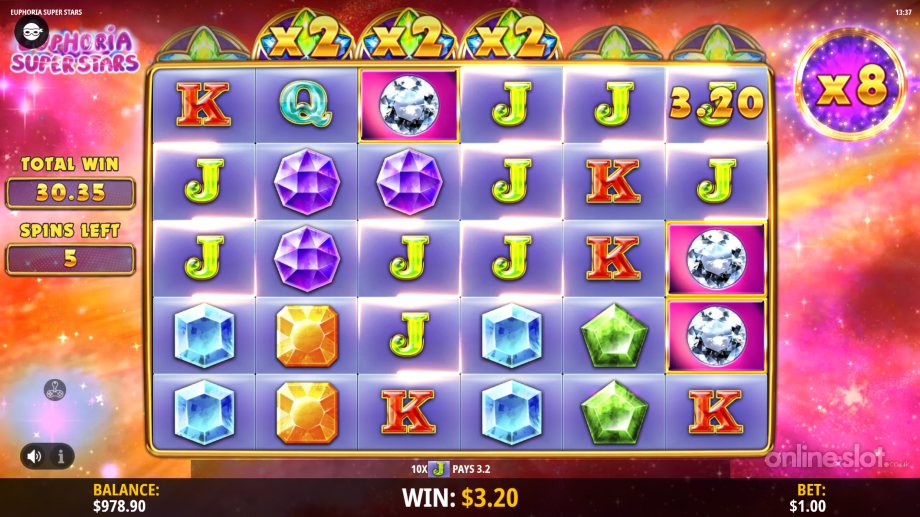 euphoria super stars slot free spins