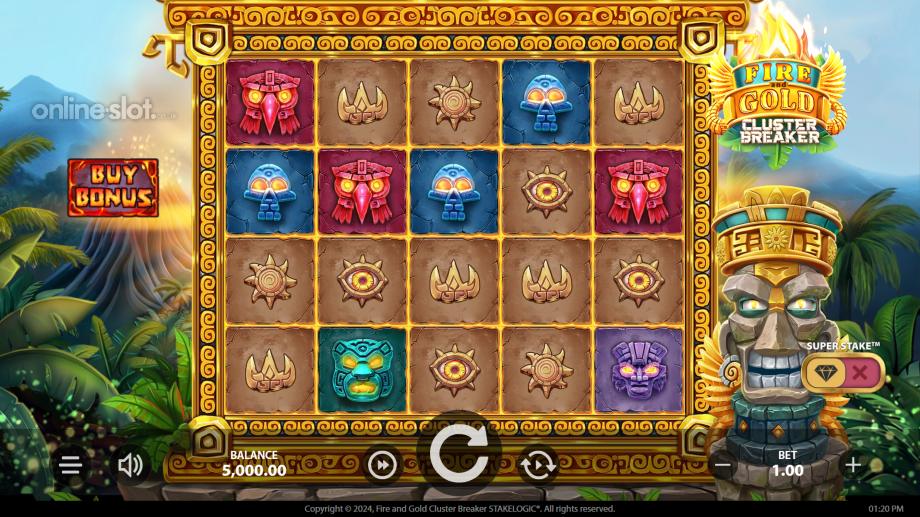 fire and gold cluster breaker slot base game