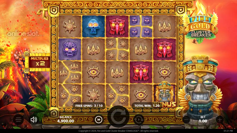 fire and gold cluster breaker slot free spins