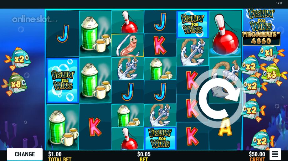 fishin’ for wins megaways slot base game