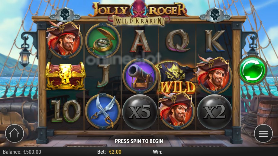 jolly roger wild kraken slot base game