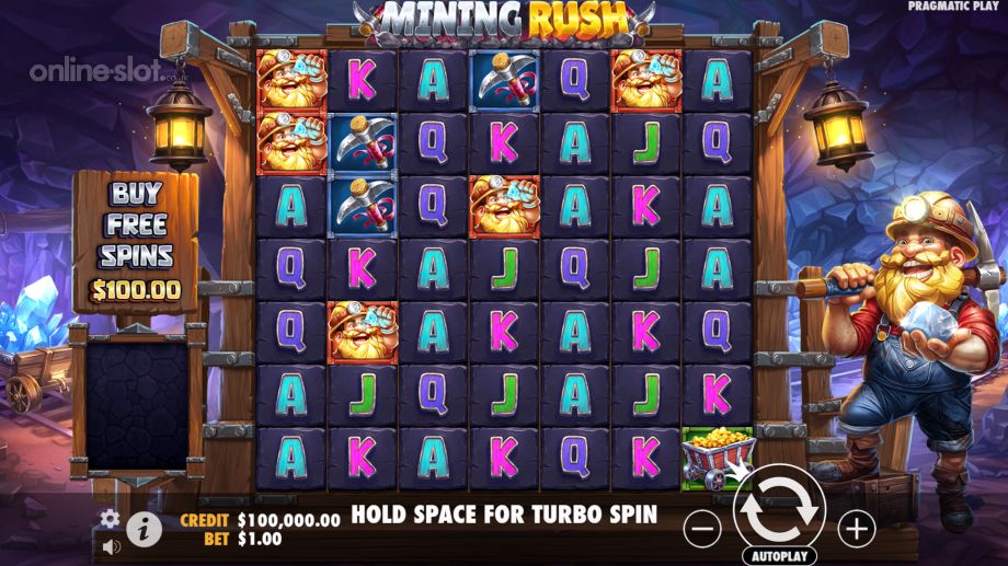 mining rush slot base game