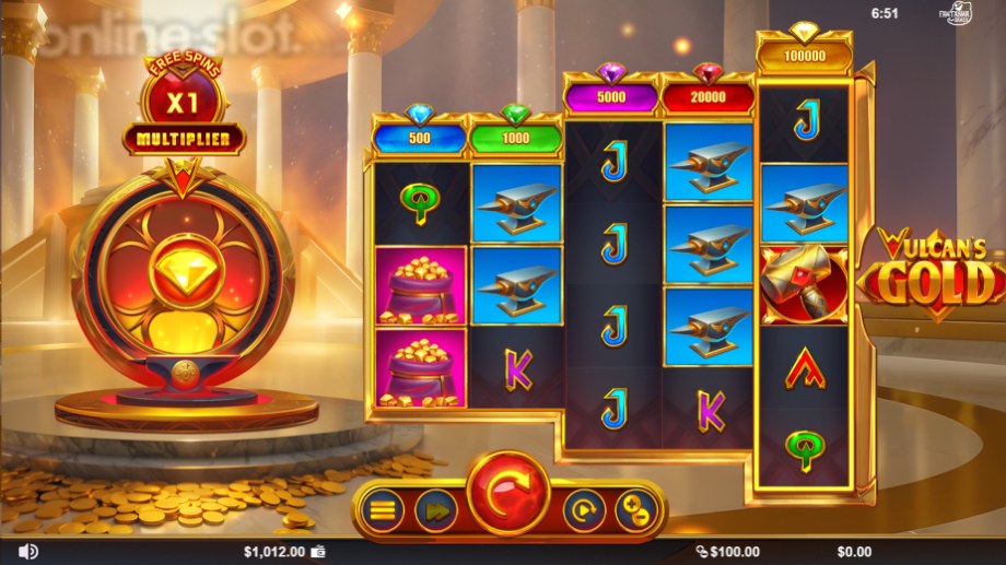 vulcans gold slot base game