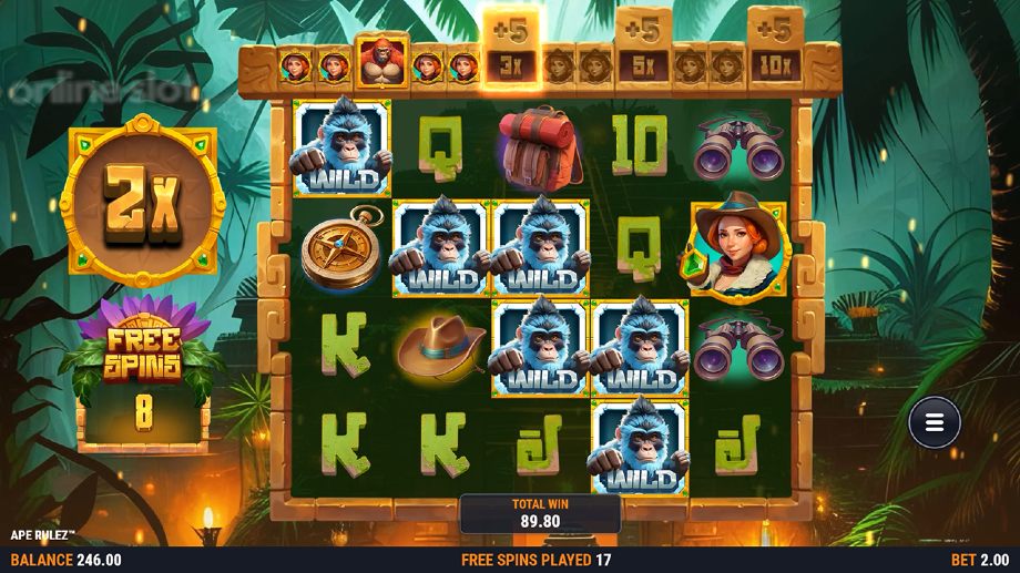 ape rulez slot free spins