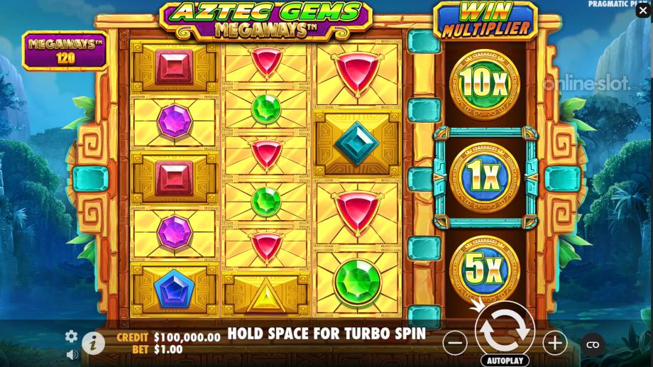 aztec gems megaways slot base game