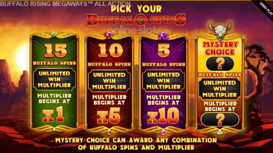 buffalo rising megaways all action slot base game