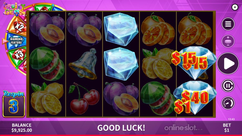 fruity gems slot diamond feature