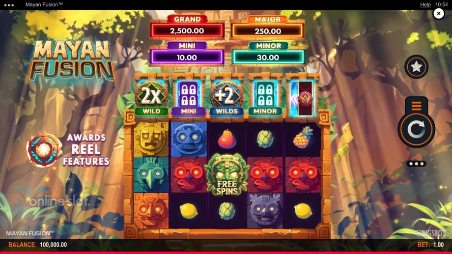 mayan fusion slot base game