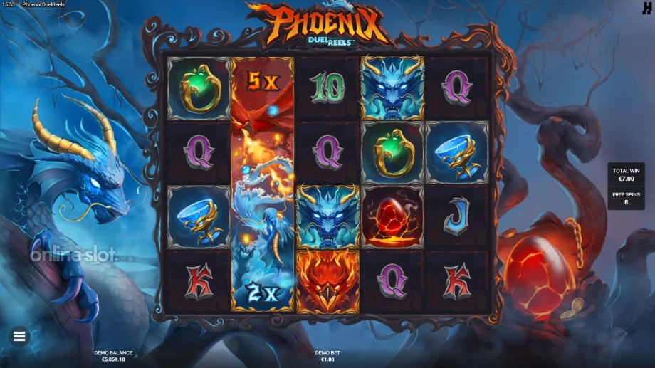phoenix duelreels slot free spins