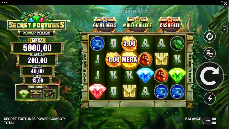 secret fortunes power combo slot base game