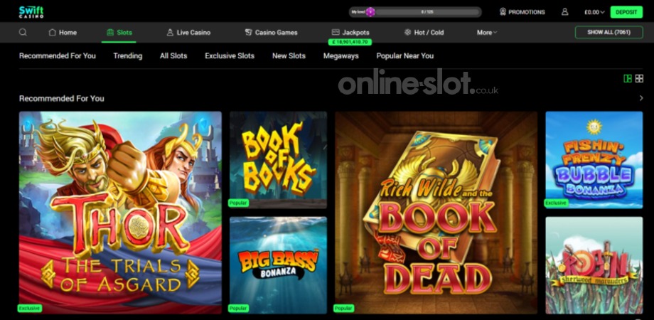 swift casino slots
