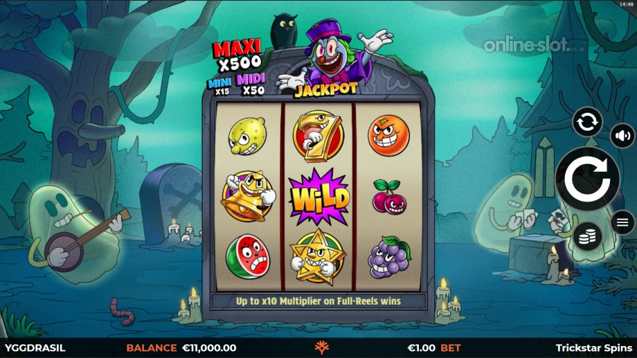 trickstar spins slot base game
