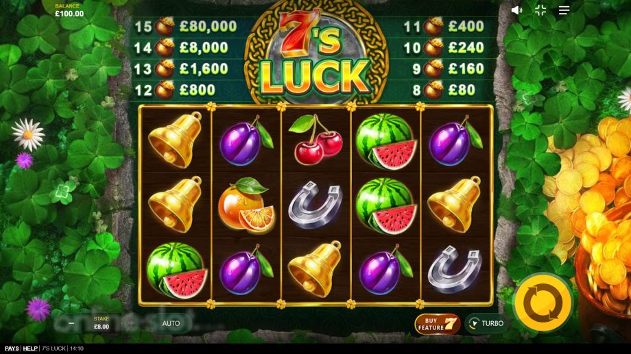 7s luck slot base game