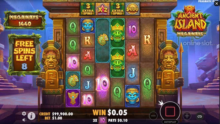 ancient island megaways slot free spins