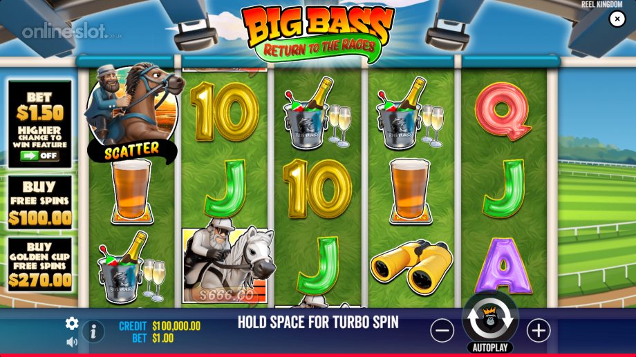 big bass return to the races slot base game