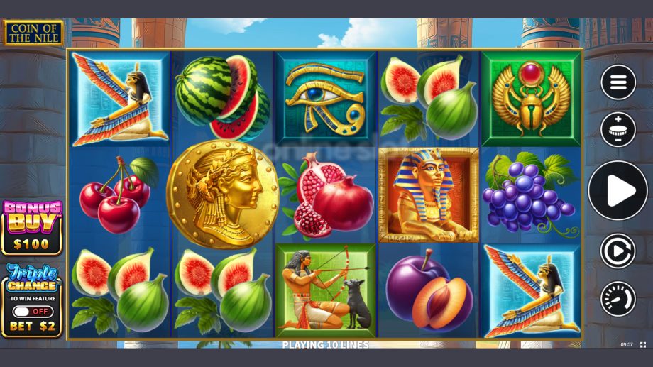 coin of the nile slot base game
