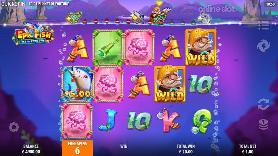 epic fish net of fortune slot free spins