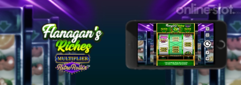 flanagans riches multiplier retro roller mobile slot