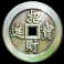 sakura fortune silver gold coin symbol