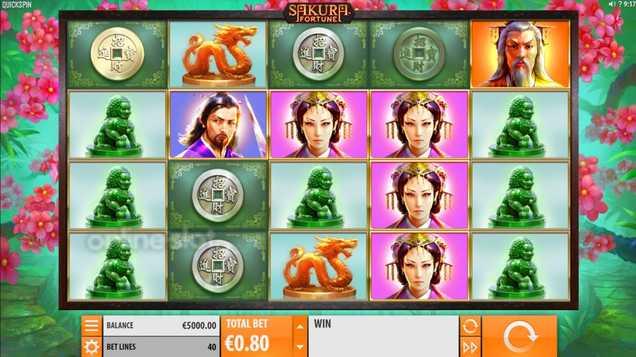 sakura fortune slot base game