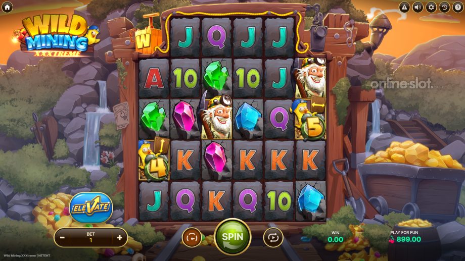 wild mining xxxtreme slot base game